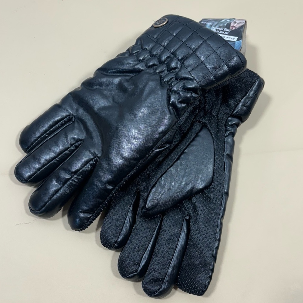 NWT True North men’s Leatherette gloves with plush lining​​​​​​​